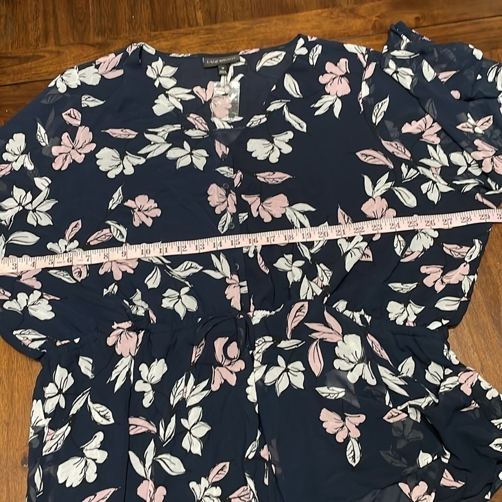 Lane Bryant floral long sleeve blouse - Picture 9 of 10